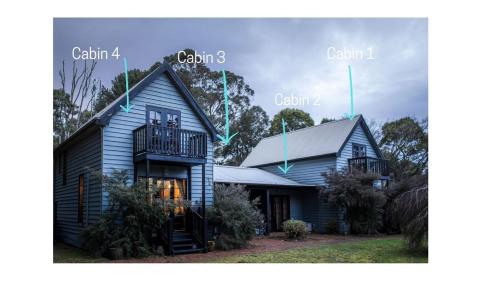 a house with the names of its parts at The Quarters in Strahan