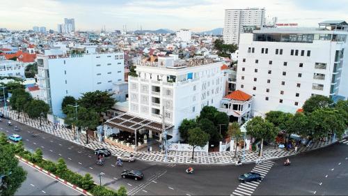 an aerial view of a city with buildings at Phoenix Hotel Vung Tau in Vung Tau