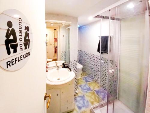 Et badeværelse på Apartamento Puerta Herradura, en el centro de Haro