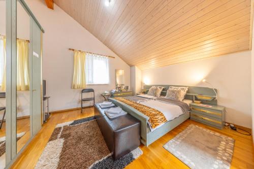 Χώρος καθιστικού στο Guest room à la maison de la Plage