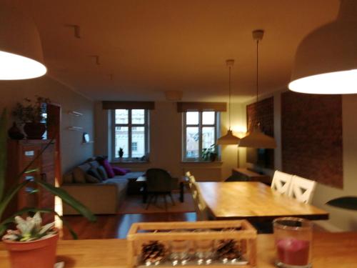 Χώρος καθιστικού στο Apartament w " Rynku "