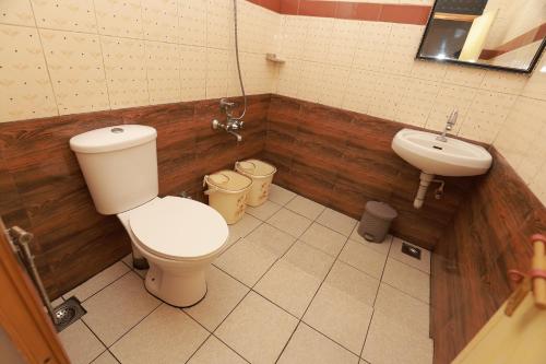 トリチュールにあるHotel National Tourist Homeのトイレと洗面台のあるバスルーム