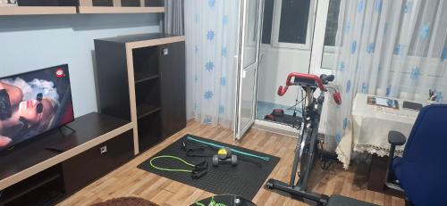 Μια τηλεόραση ή/και κέντρο ψυχαγωγίας στο apartament Ramnicu Valcea