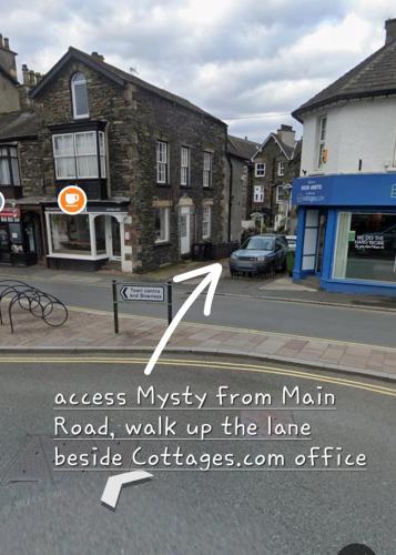 an image of a street with a road walk up the lane at 'Mysty' Studio style Winter deal on 3 nights or more Nov to Mar in Windermere