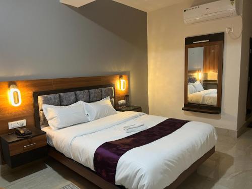 Postel nebo postele na pokoji v ubytování Park and Eat