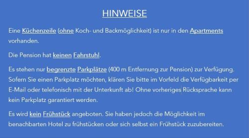 a screenshot of a cell phone screen with a webpage at Pension Wald und See in Ahlbeck