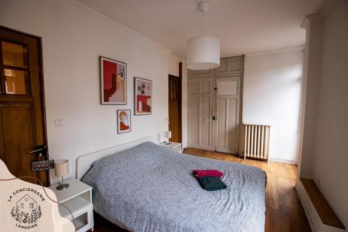 Postel nebo postele na pokoji v ubytování Les Voyageurs 2 chambres proche gare