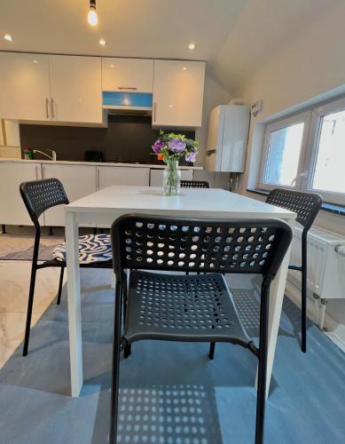 Kuchyň nebo kuchyňský kout v ubytování confort appartement Bruxelles centre