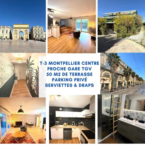 Cosy T3 - 70 m2 -Montpellier centre ville - Parking