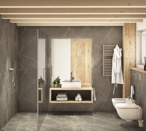 Ένα μπάνιο στο AlpeLuce Mountain Chalet