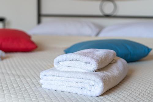 Кровать или кровати в номере Palladio Retreat Flat, best comfort in Vicenza