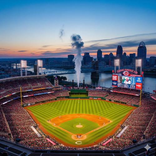 an aerial view of a baseball game in a stadium at Historic Ludlow Apt A in Ludlow