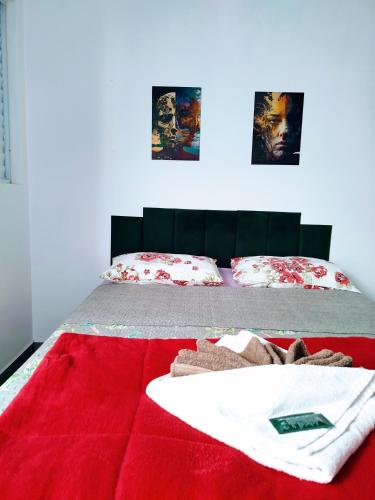 Postel nebo postele na pokoji v ubytování Pousada minha casa ouro verde
