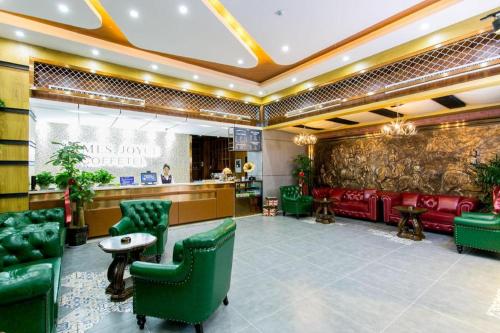 Posezení v ubytování James Joyce Coffetel Xi'an Laochenggen Hongmiaopo Metro Station