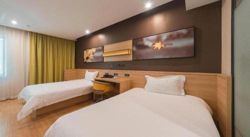 Katil atau katil-katil dalam bilik di IU Hotel Changsha Railway Station Branch