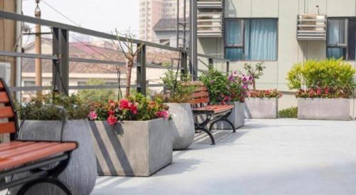 Χώρος καθιστικού στο Echarm Hotel Zhuzhou Liling