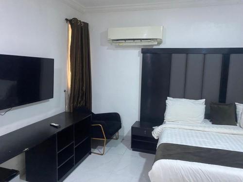 Voodi või voodid majutusasutuse Jada hotel Victoria island Lagos toas