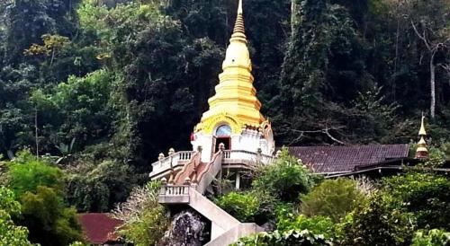 Zahrada ubytování Chiang Dao Hut