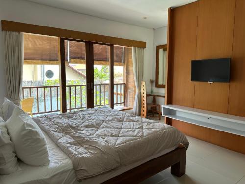 Ένα ή περισσότερα κρεβάτια σε δωμάτιο στο Balcony Living Apartment