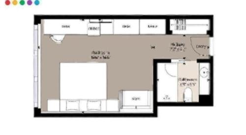a floor plan of a small house at Hotel COZi·Wetland in Hong Kong