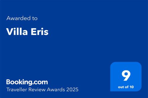 Sijil, anugerah, tanda atau dokumen lain yang dipamerkan di Villa Eris