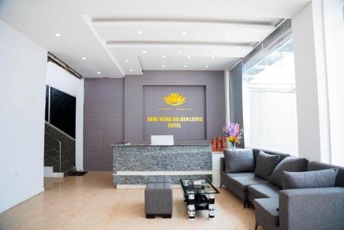 Χώρος καθιστικού στο Vang Vieng Golden Lotus Hotel