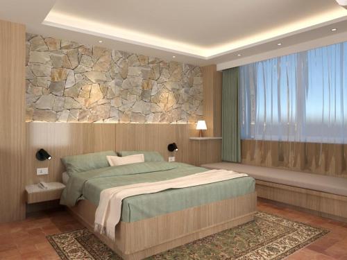 Ένα ή περισσότερα κρεβάτια σε δωμάτιο στο Tulsi Kathmandu Hotel