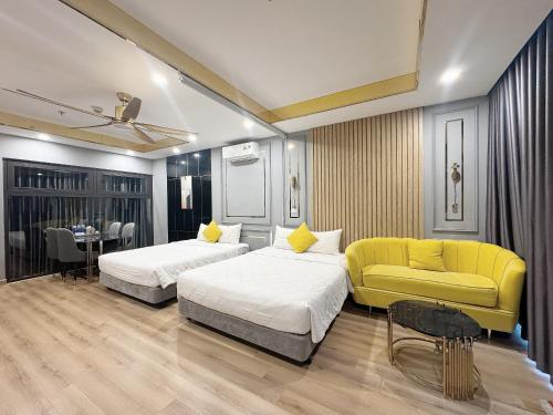Postel nebo postele na pokoji v ubytování TMS Quy Nhơn - Hupa Apartment View Biển