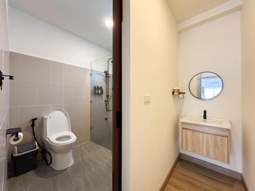 Ένα μπάνιο στο Blue & Teak 336 Stay with private bath