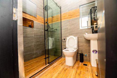 Koupelna v ubytování Velour stays