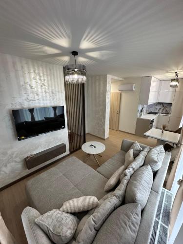 TV a/nebo společenská místnost v ubytování Apartman Nitra