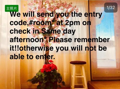 a sign that says we will send you the entry code thrown at on at Good location in Surrey