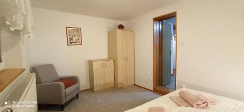 Cama o camas de una habitación en Apartmány Grobarčík