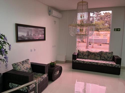 Istumisnurk majutusasutuses Apt Dentro do diRoma park Aquático 30 metros