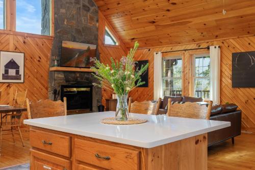 Posezení v ubytování Maggie Valley Cabin with Beautiful Mountain Views, HotTub, Pet Friendly, GameRoom, FirePlace