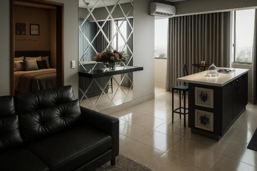 Istumisnurk majutusasutuses Apt Dentro do diRoma park Aquático 30 metros