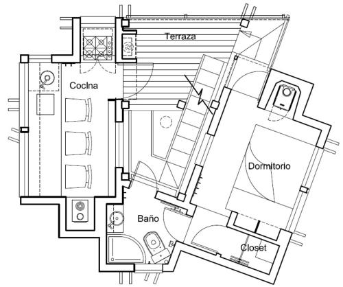 Floor plan ng Casita Arbol