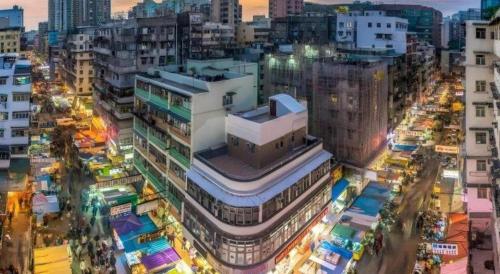 ホテルから撮影された、または一般的な香港の景色