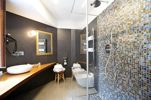 Koupelna v ubytování Hotel Tiro a Volo