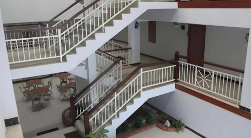 an overhead view of a staircase in a building at Urban House 195 in Chiang Mai