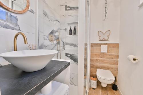 Koupelna v ubytování La Terrasse des Chevaliers