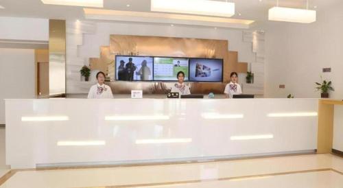 TV a/nebo společenská místnost v ubytování GreenTree Inn Langfang Xianghe County Robot Venture Port