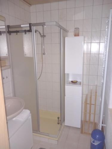 Koupelna v ubytování Ferien- und Monteurwohnung Kieß