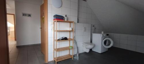 Ένα μπάνιο στο Ferienwohnung Haak