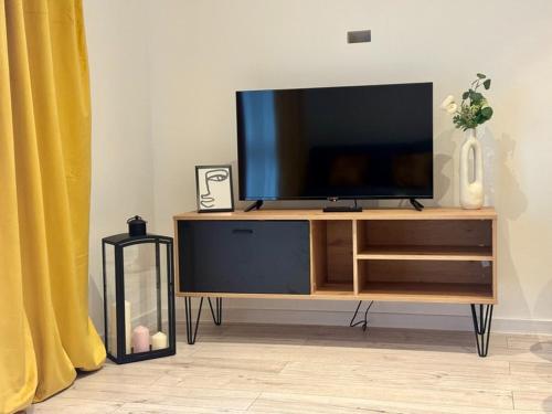Μια τηλεόραση ή/και κέντρο ψυχαγωγίας στο Apartamenty Podlesie