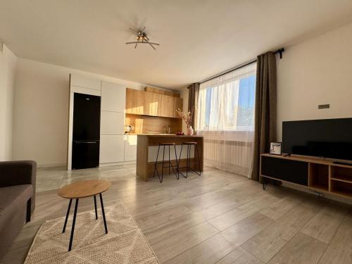 Μια τηλεόραση ή/και κέντρο ψυχαγωγίας στο Apartamenty Podlesie