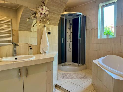 Ένα μπάνιο στο Apartamenty Podlesie