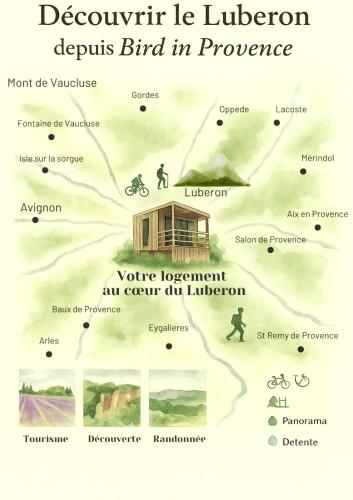 a map of therovincial lelezion deposits bind in progress at Bird in Provence - Cabane dans le Luberon in Cavaillon