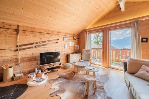 TV/trung tâm giải trí tại Chalet Rouge Coeur