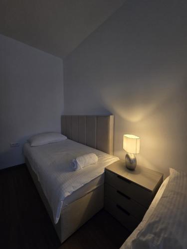 Ένα ή περισσότερα κρεβάτια σε δωμάτιο στο Apartmán PARK